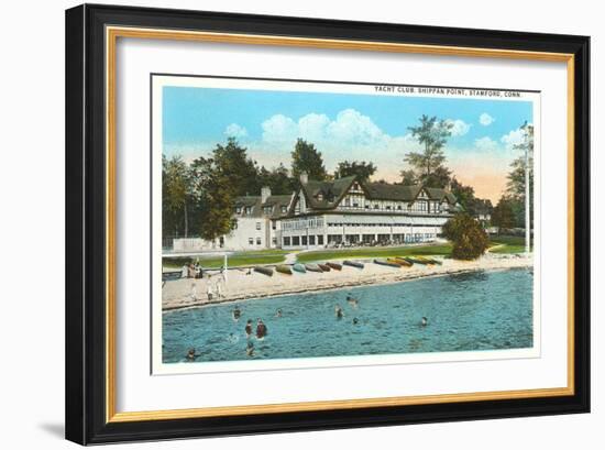 Yacht Club, Stamford, Connecticut-null-Framed Art Print