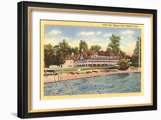 Yacht Club, Stamford, Connecticut-null-Framed Art Print