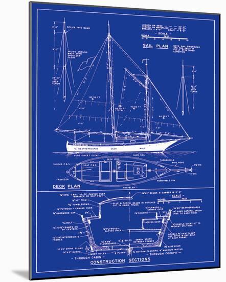 Yacht Design-The Vintage Collection-Mounted Art Print