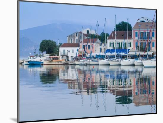 Yacht Harbor, Fiskardo, Kefalonia, Ionian Islands, Greece-Walter Bibikow-Mounted Photographic Print