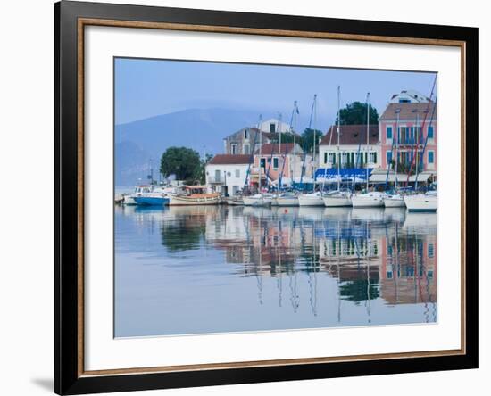 Yacht Harbor, Fiskardo, Kefalonia, Ionian Islands, Greece-Walter Bibikow-Framed Photographic Print