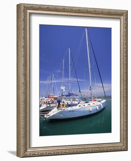 Yacht Harbor, Peloponnesos, Greece-Walter Bibikow-Framed Photographic Print