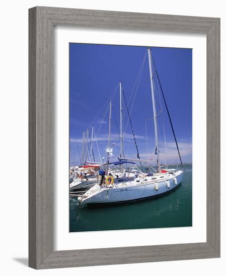 Yacht Harbor, Peloponnesos, Greece-Walter Bibikow-Framed Photographic Print