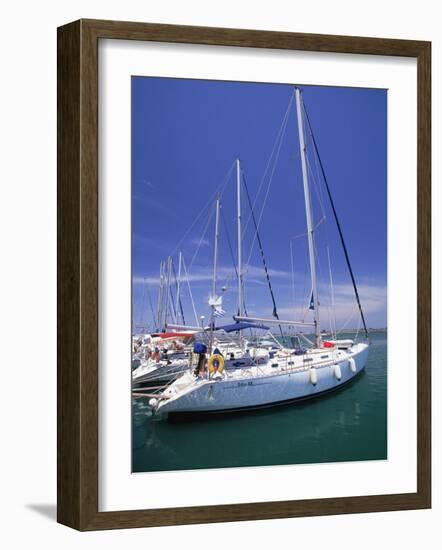 Yacht Harbor, Peloponnesos, Greece-Walter Bibikow-Framed Photographic Print