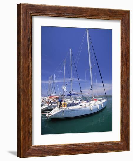 Yacht Harbor, Peloponnesos, Greece-Walter Bibikow-Framed Photographic Print