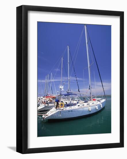 Yacht Harbor, Peloponnesos, Greece-Walter Bibikow-Framed Photographic Print