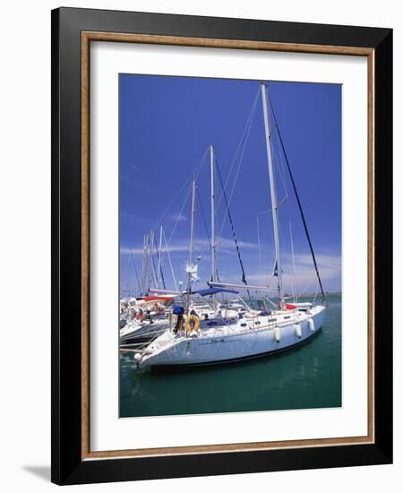 Yacht Harbor, Peloponnesos, Greece-Walter Bibikow-Framed Photographic Print