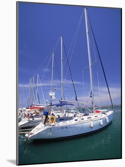 Yacht Harbor, Peloponnesos, Greece-Walter Bibikow-Mounted Photographic Print