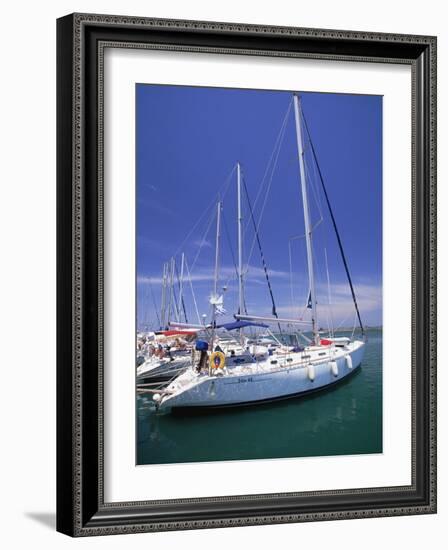 Yacht Harbor, Peloponnesos, Greece-Walter Bibikow-Framed Photographic Print