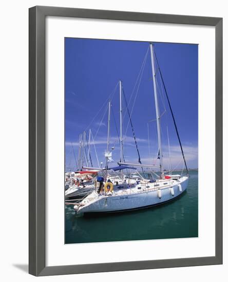 Yacht Harbor, Peloponnesos, Greece-Walter Bibikow-Framed Photographic Print