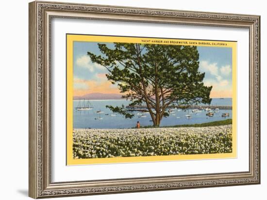 Yacht Harbor, Santa Barbara, California-null-Framed Art Print