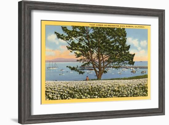 Yacht Harbor, Santa Barbara, California-null-Framed Art Print