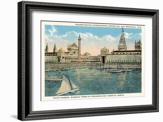 Yacht Harbor, World's Fair, San Francisco, California-null-Framed Art Print