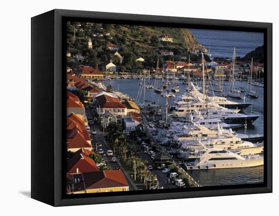 Yacht Harbour, Gustavia, St. Barts, French West Indes-Walter Bibikow-Framed Premier Image Canvas