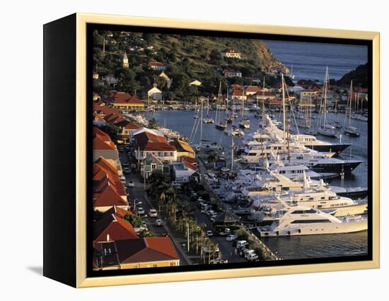 Yacht Harbour, Gustavia, St. Barts, French West Indes-Walter Bibikow-Framed Premier Image Canvas