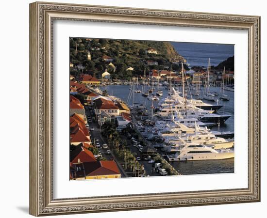 Yacht Harbour, Gustavia, St. Barts, French West Indes-Walter Bibikow-Framed Photographic Print
