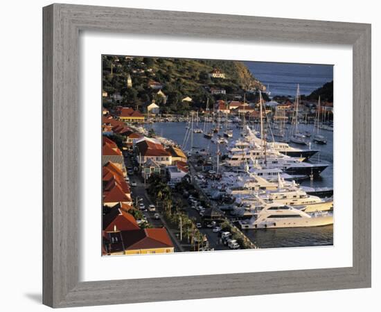 Yacht Harbour, Gustavia, St. Barts, French West Indes-Walter Bibikow-Framed Photographic Print