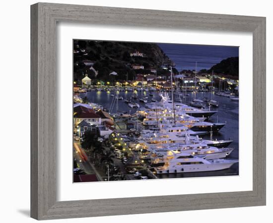 Yacht Harbour, Gustavia, St. Barts, French West Indes-Walter Bibikow-Framed Photographic Print