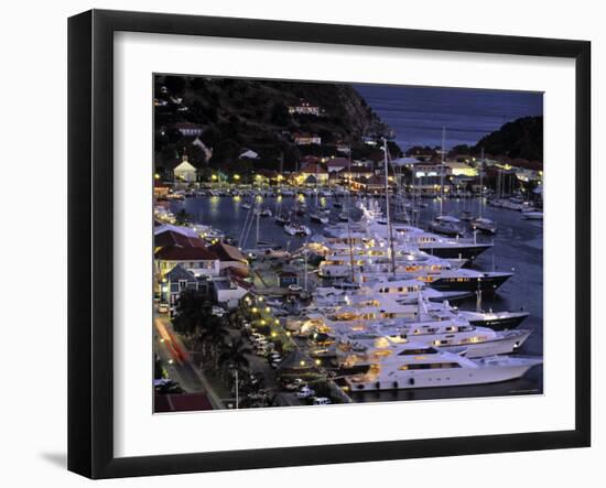 Yacht Harbour, Gustavia, St. Barts, French West Indes-Walter Bibikow-Framed Photographic Print