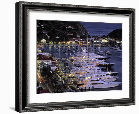 Yacht Harbour, Gustavia, St. Barts, French West Indes-Walter Bibikow-Framed Photographic Print