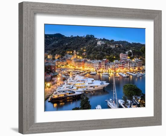 Yacht Harbour of Portofino, Italy-Jan Christopher Becke-Framed Photographic Print