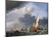 Yacht in Strong Wind, Attempting to Join a Group of Dutch Ships, Probably the Assembly of the Dutch-Willem van de the Younger Velde-Mounted Giclee Print