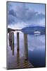 Yacht Moored Near Lodore Boat Launch on Derwent Water, Lake District, Cumbria-Adam Burton-Mounted Photographic Print