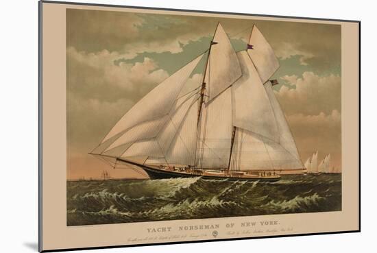 Yacht Norseman of New York-null-Mounted Art Print
