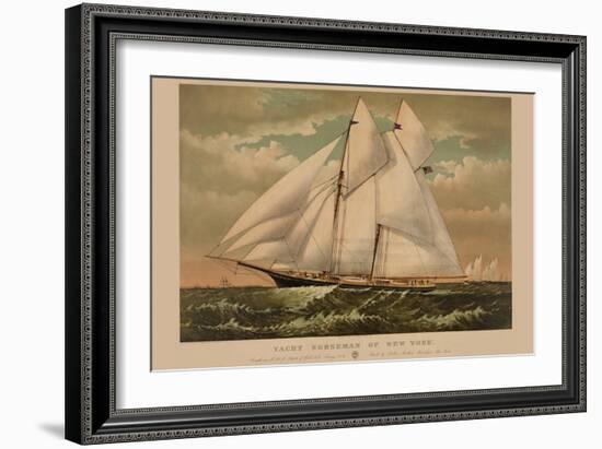 Yacht Norseman of New York-null-Framed Art Print