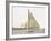 Yacht on Sydney Harbour-null-Framed Art Print