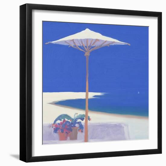 Yacht Passing the Terrace, 1999-John Miller-Framed Giclee Print