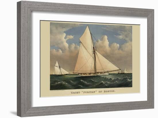 Yacht "Puritan" of Boston-null-Framed Art Print