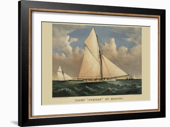 Yacht "Puritan" of Boston-null-Framed Art Print