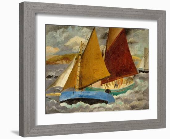 Yacht Race at Portscato, Cornwall, 1928-Christopher Wood-Framed Giclee Print