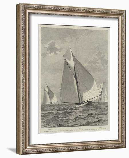 Yacht-Race for the America Cup-null-Framed Giclee Print