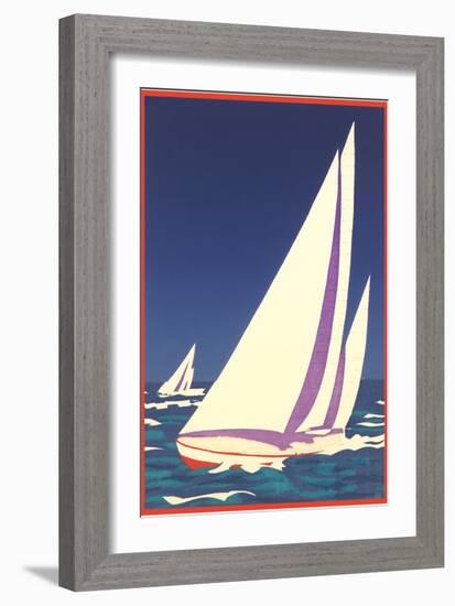 Yacht Race, Graphics-null-Framed Art Print