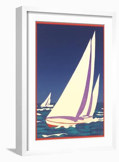 Yacht Race, Graphics-null-Framed Art Print