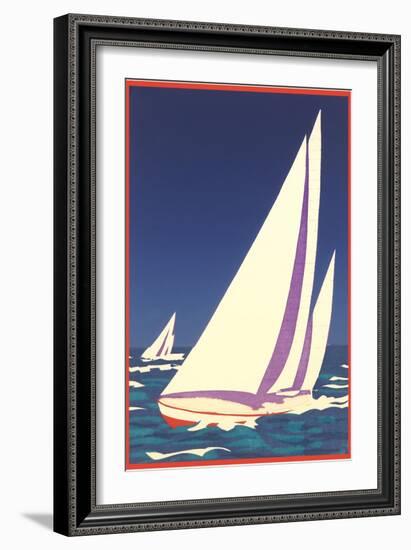 Yacht Race, Graphics-null-Framed Art Print