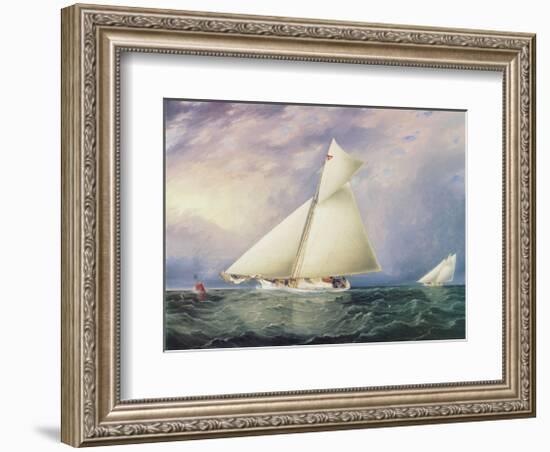 Yacht Race in New York Harbor-James^ E Buttersworth-Framed Giclee Print