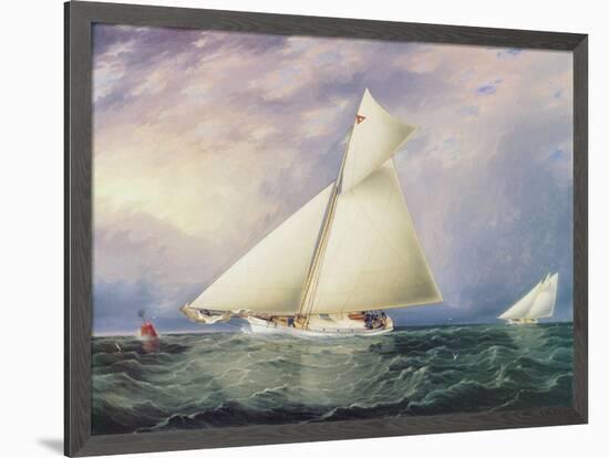 Yacht Race in New York Harbor-James^ E Buttersworth-Framed Giclee Print