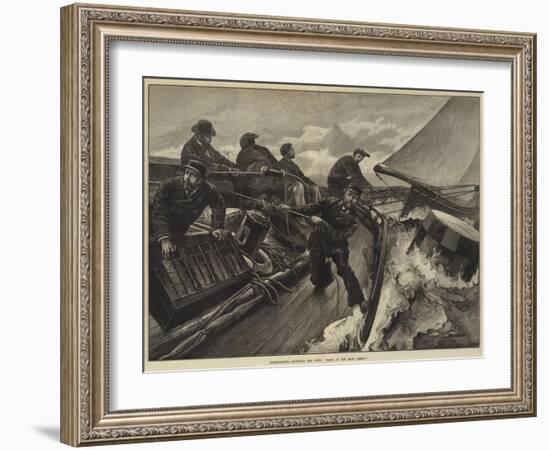 Yacht-Racing, Rounding the Buoy, Haul in the Main Sheet!-William Heysham Overend-Framed Giclee Print