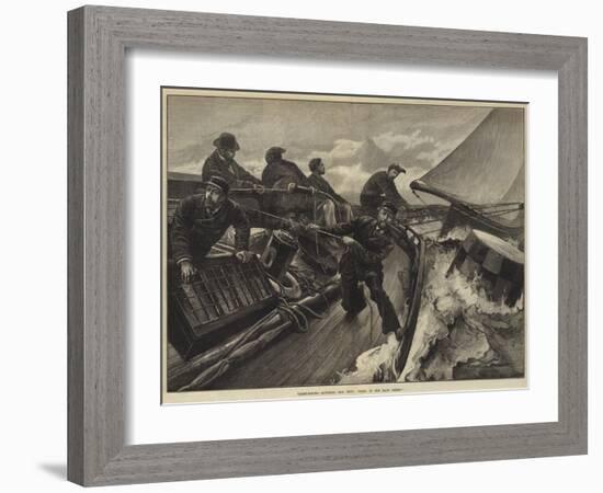 Yacht-Racing, Rounding the Buoy, Haul in the Main Sheet!-William Heysham Overend-Framed Giclee Print