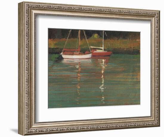 Yacht Reflections-Jennifer Wright-Framed Giclee Print