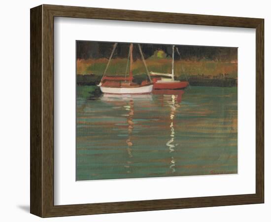 Yacht Reflections-Jennifer Wright-Framed Giclee Print