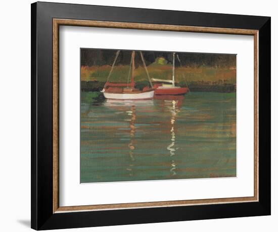 Yacht Reflections-Jennifer Wright-Framed Giclee Print