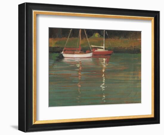 Yacht Reflections-Jennifer Wright-Framed Giclee Print