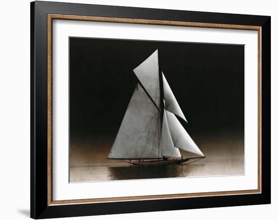 Yacht Reliance at Full Sail, c.1903-null-Framed Art Print