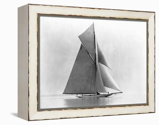 Yacht Reliance at Full Sail-null-Framed Premier Image Canvas