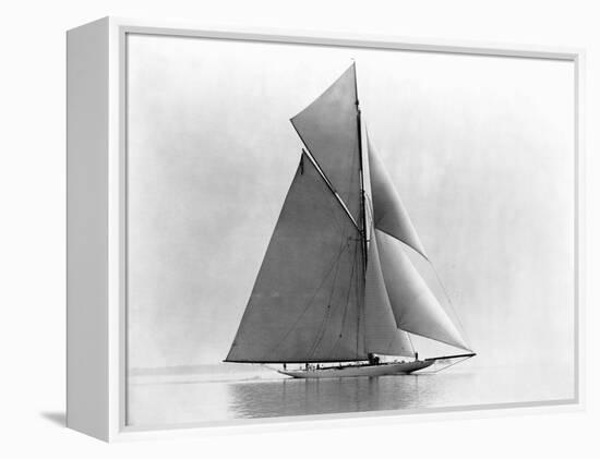 Yacht Reliance at Full Sail-null-Framed Premier Image Canvas