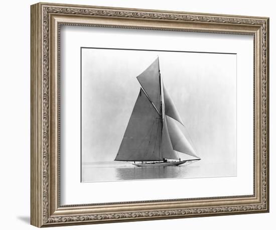 Yacht Reliance at Full Sail-null-Framed Photographic Print